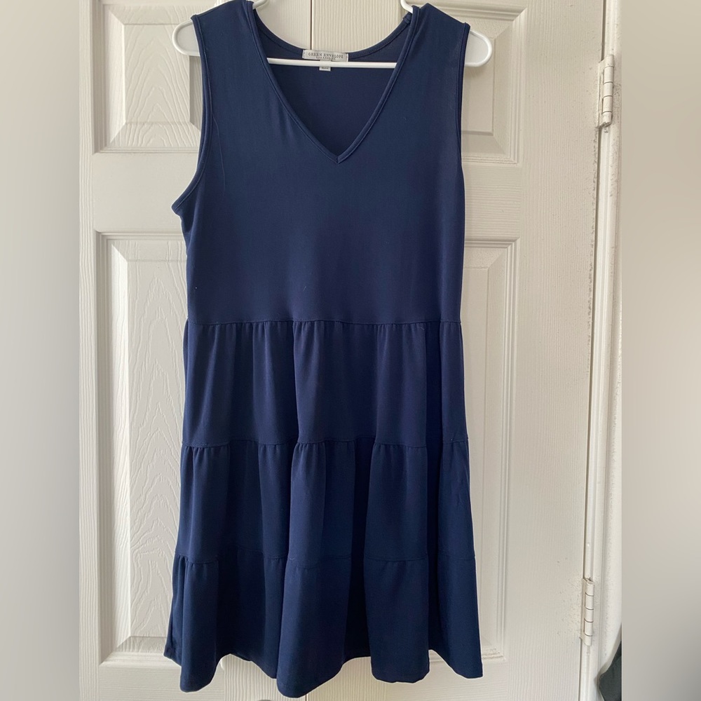 Navy Swing Dress